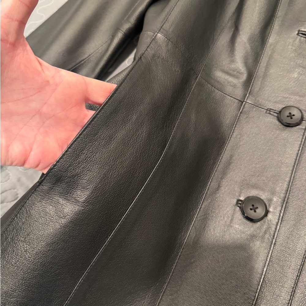 PRICE DROP TONIGHT ONLY
 Worthington Genuine Leather Blazer – Black - Picture 5 of 14